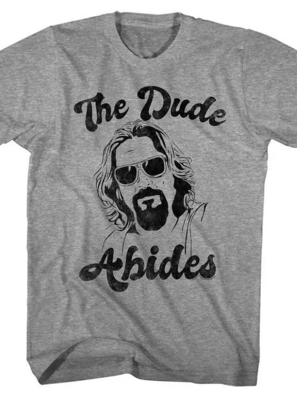 Big Lebowski The Dude Abides Iconic Movie Quote Retro Fan T-Shirt